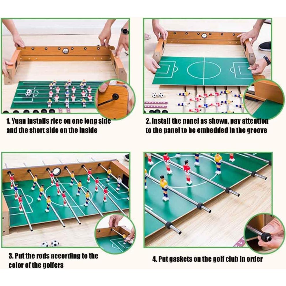 Futbolín de Mesa Mini PURATEN 34.5x21.5 cm Madera ABS