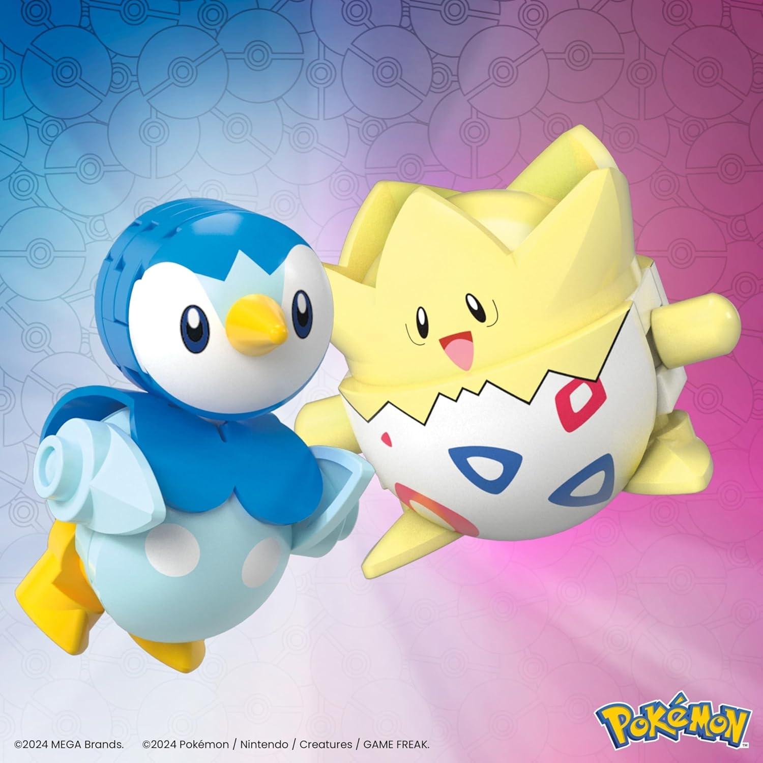 Figura de Acción MEGA Pokémon Togepi y Piplup con 41 Piezas