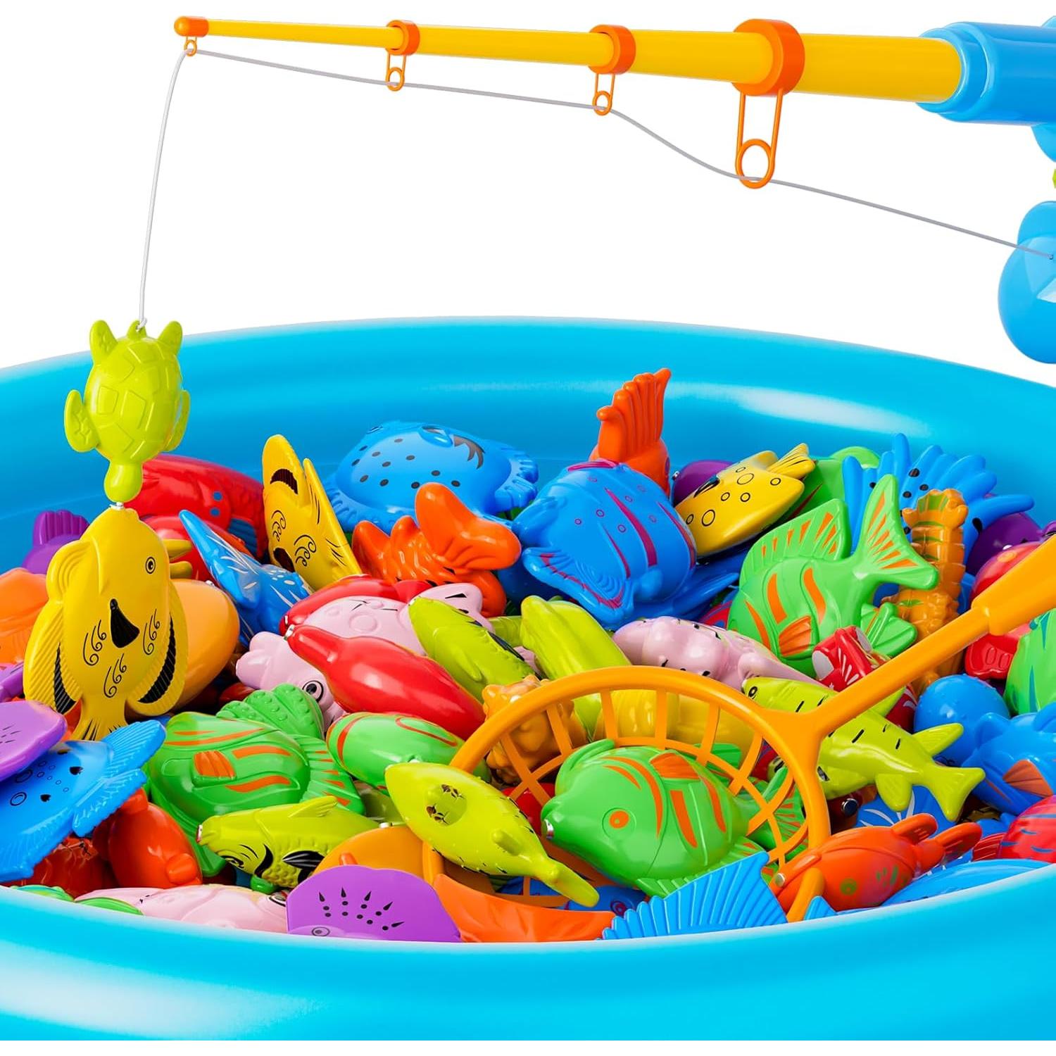 Juego de Pesca Magnética KUKUFUN con 44 Peces y Piscina