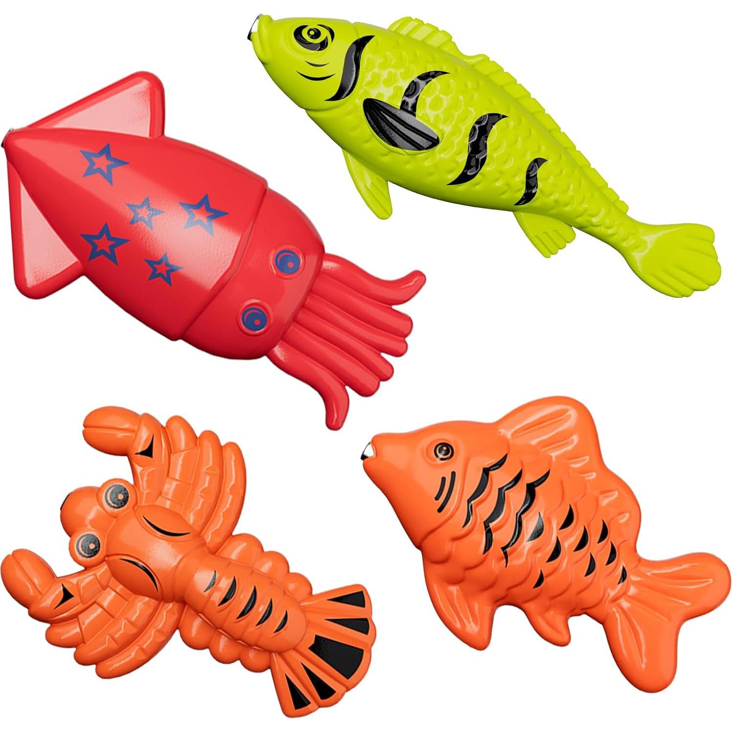 Juego de Pesca Magnética KUKUFUN con 44 Peces y Piscina