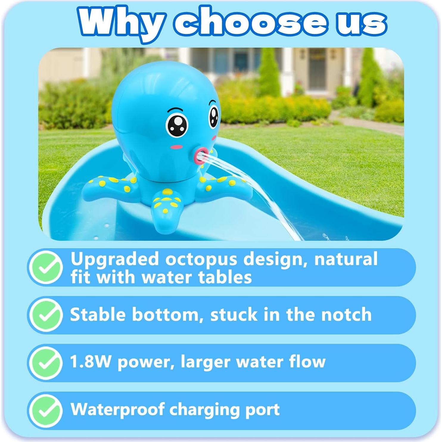 Bomba de Mesa de Agua Octopus 2500mAh Azul para Niños