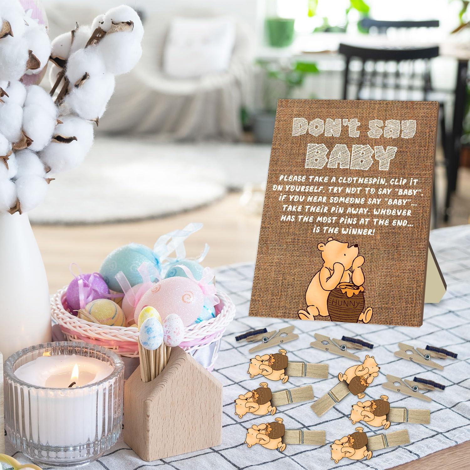 Juego de Baby Shower Winnie 21 Piezas - No Digas Bebé