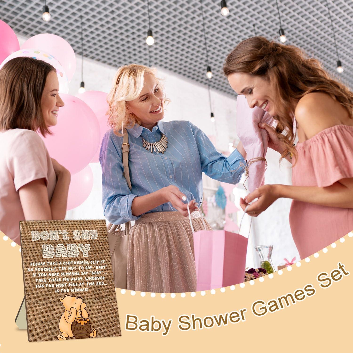 Juego de Baby Shower Winnie 21 Piezas - No Digas Bebé