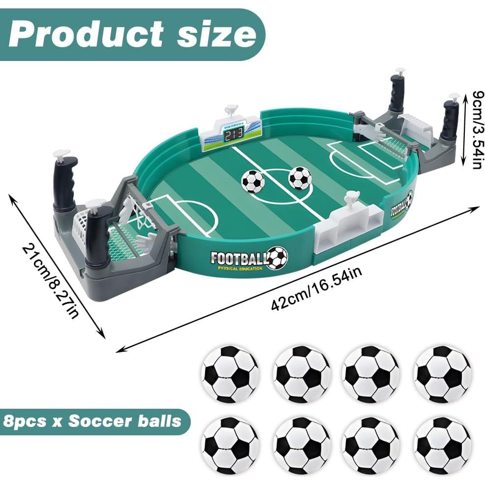 Futbolín de Mesa Balana Mini Verde para 2 Jugadores