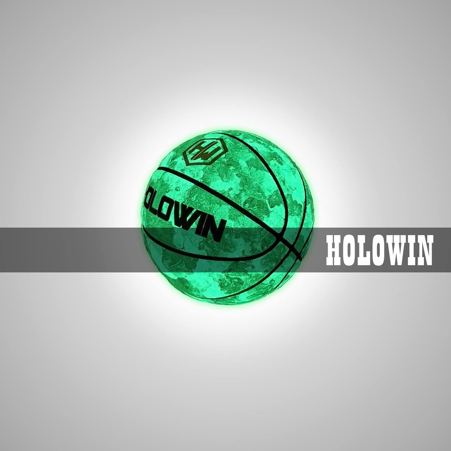Balón de Baloncesto Luminiscente HW HOLOWIN Tamaño 7 Gris