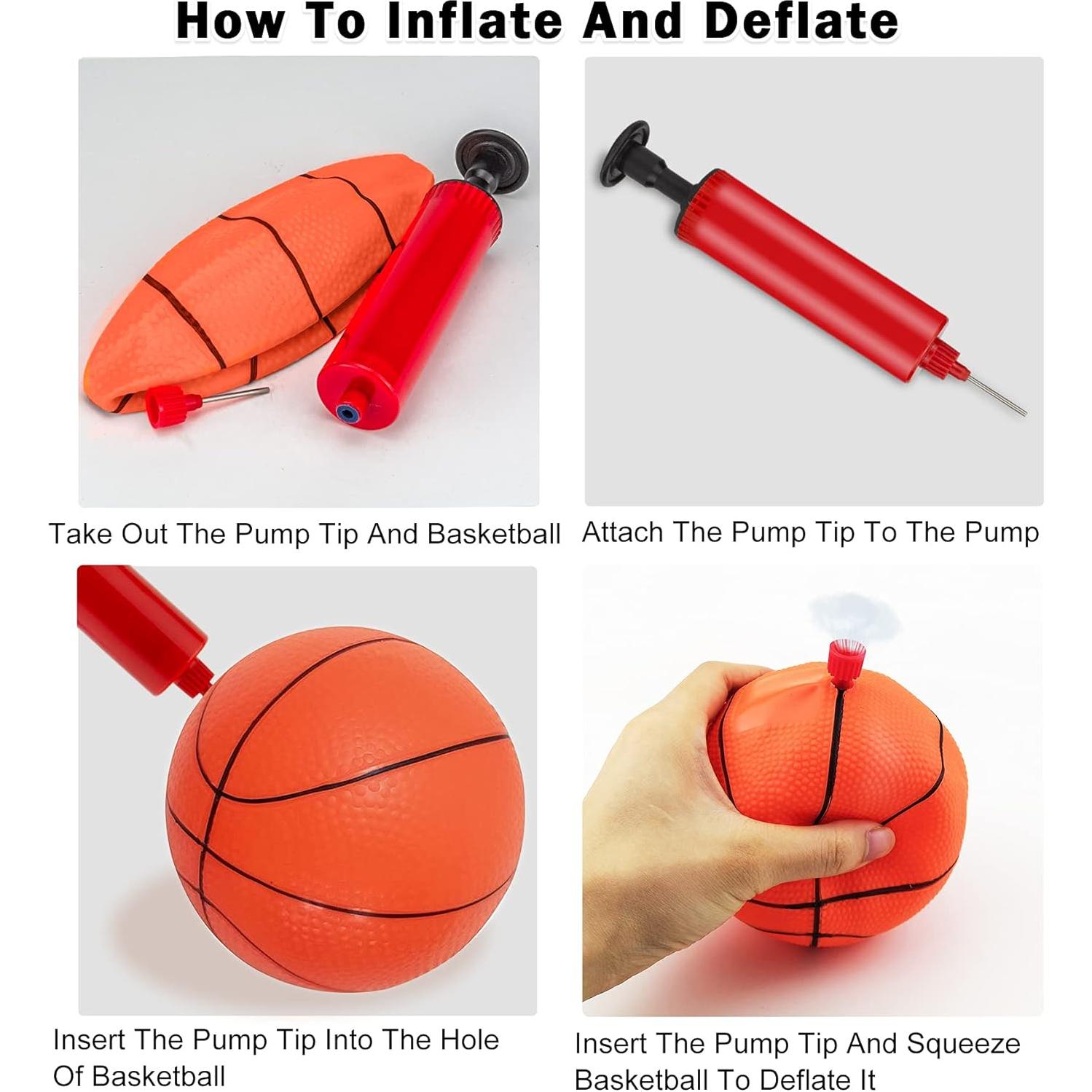 Hymaz Mini Balones de Baloncesto 4" - Paquete de 12 con Bomba