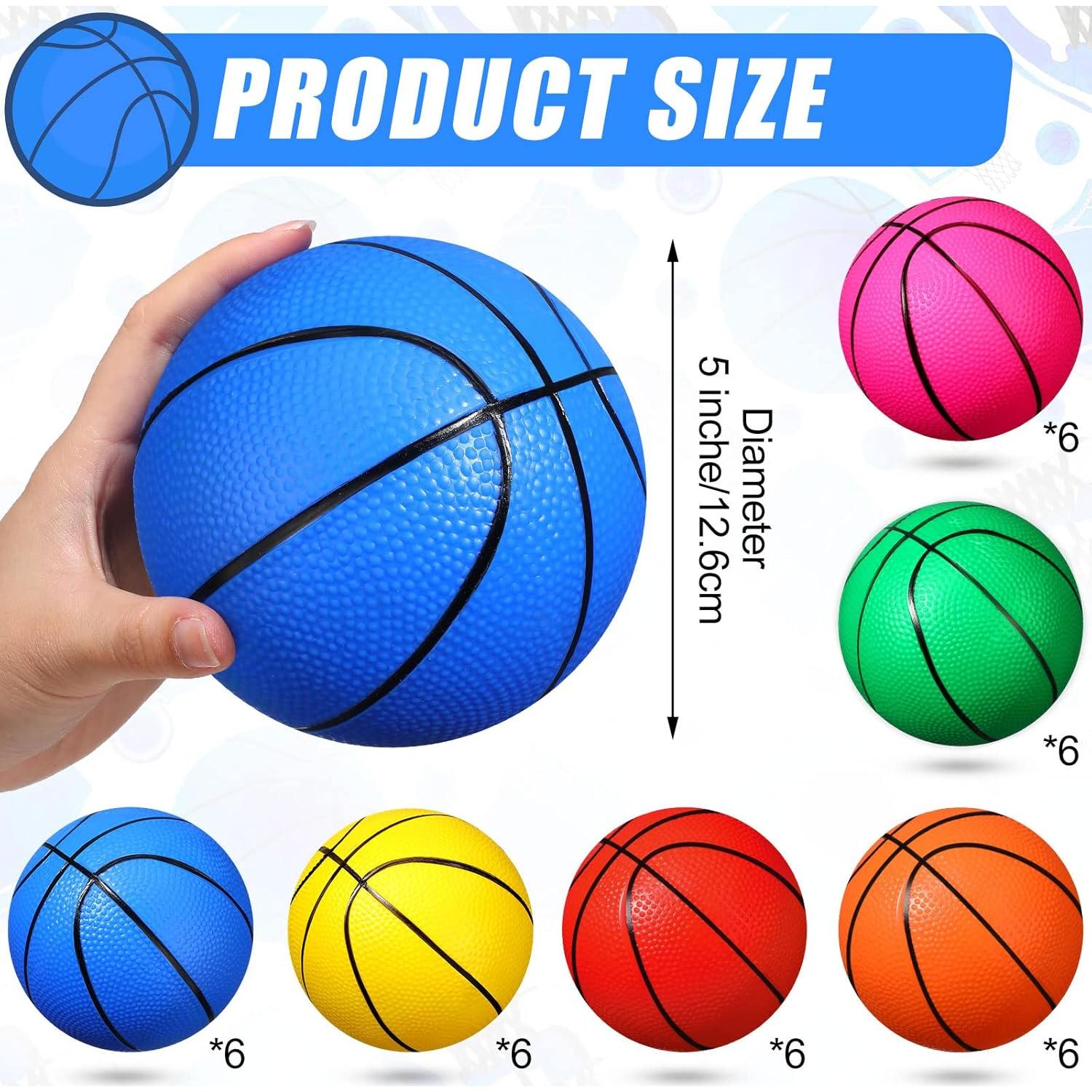 Leitee 36 Mini Balones de Baloncesto 12.6 cm PVC Coloridos