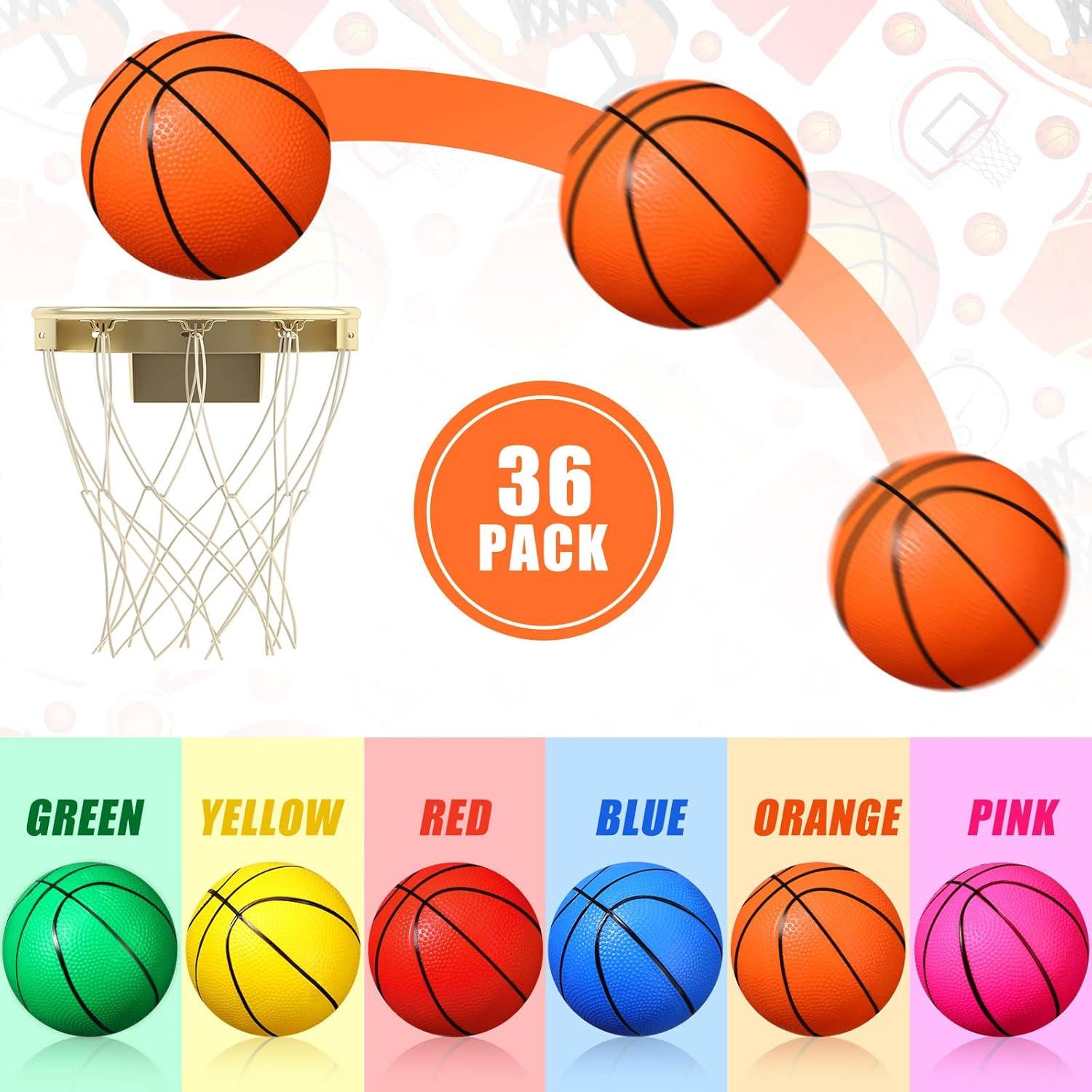 Leitee 36 Mini Balones de Baloncesto 12.6 cm PVC Coloridos