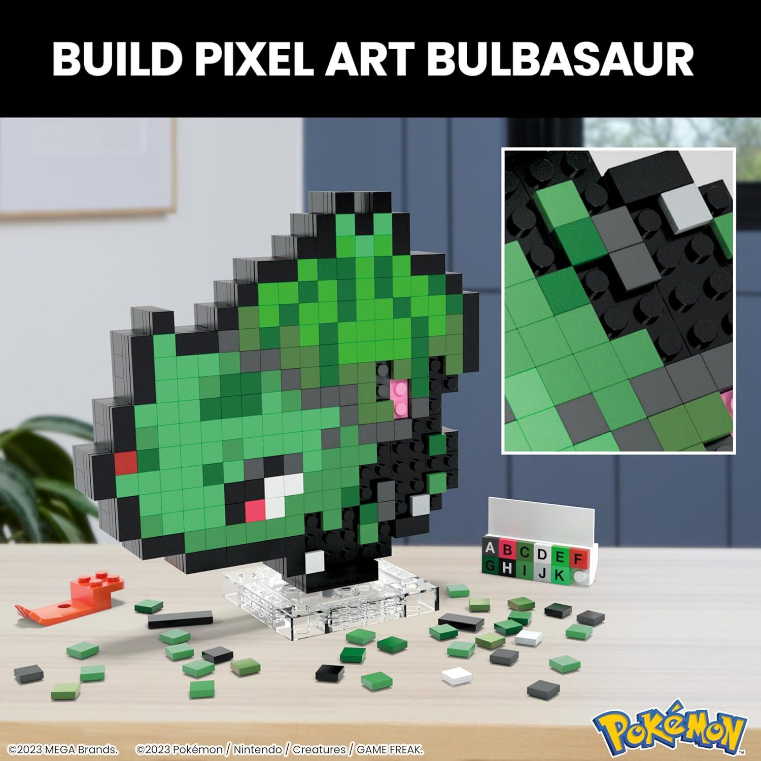 Mega Pokémon Bisasam 15 cm Retro Pixel Art - Construible