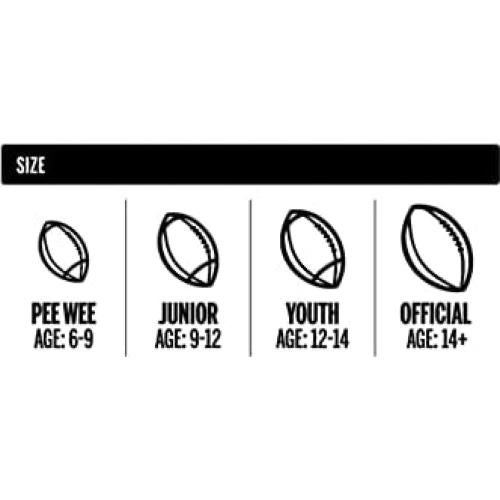 Balón de Fútbol Americano Wilson NFL MVP Junior con Bomba y Tee