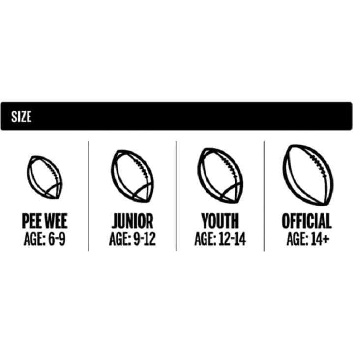 Balón de Fútbol Americano Wilson NFL MVP Junior con Bomba y Tee