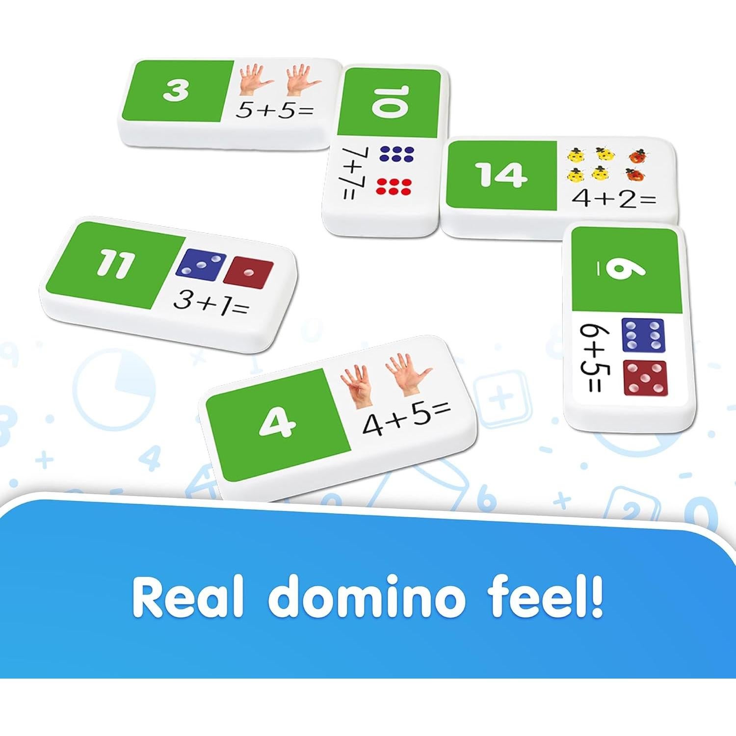 Dominó de Suma Junior Learning JL481, 28 Piezas, Blanco