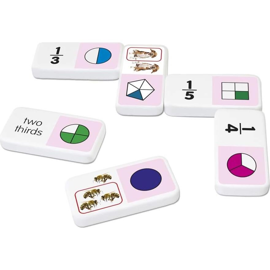 Dominó de Fracciones Junior Learning JL485, Set 28 Piezas