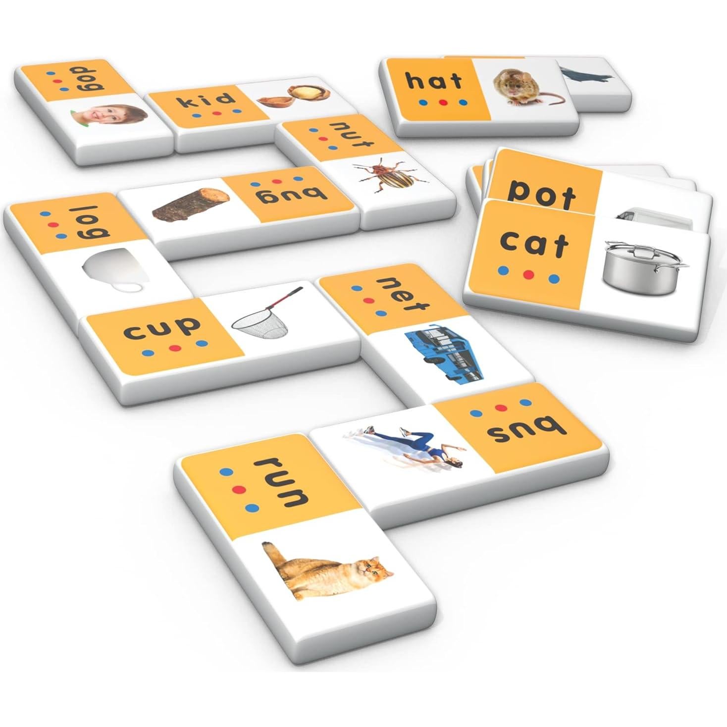 Dominó CVC Junior Learning - Set 28 Piezas para Niños