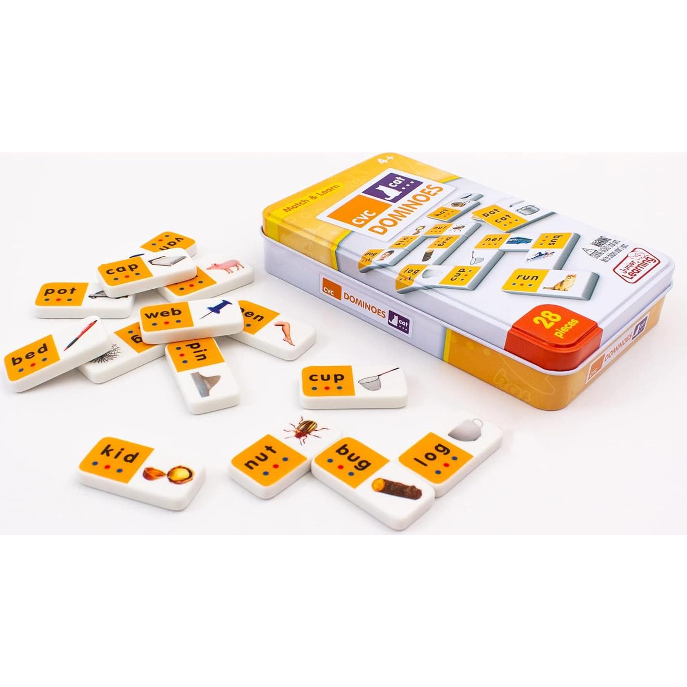 Dominó CVC Junior Learning - Set 28 Piezas para Niños