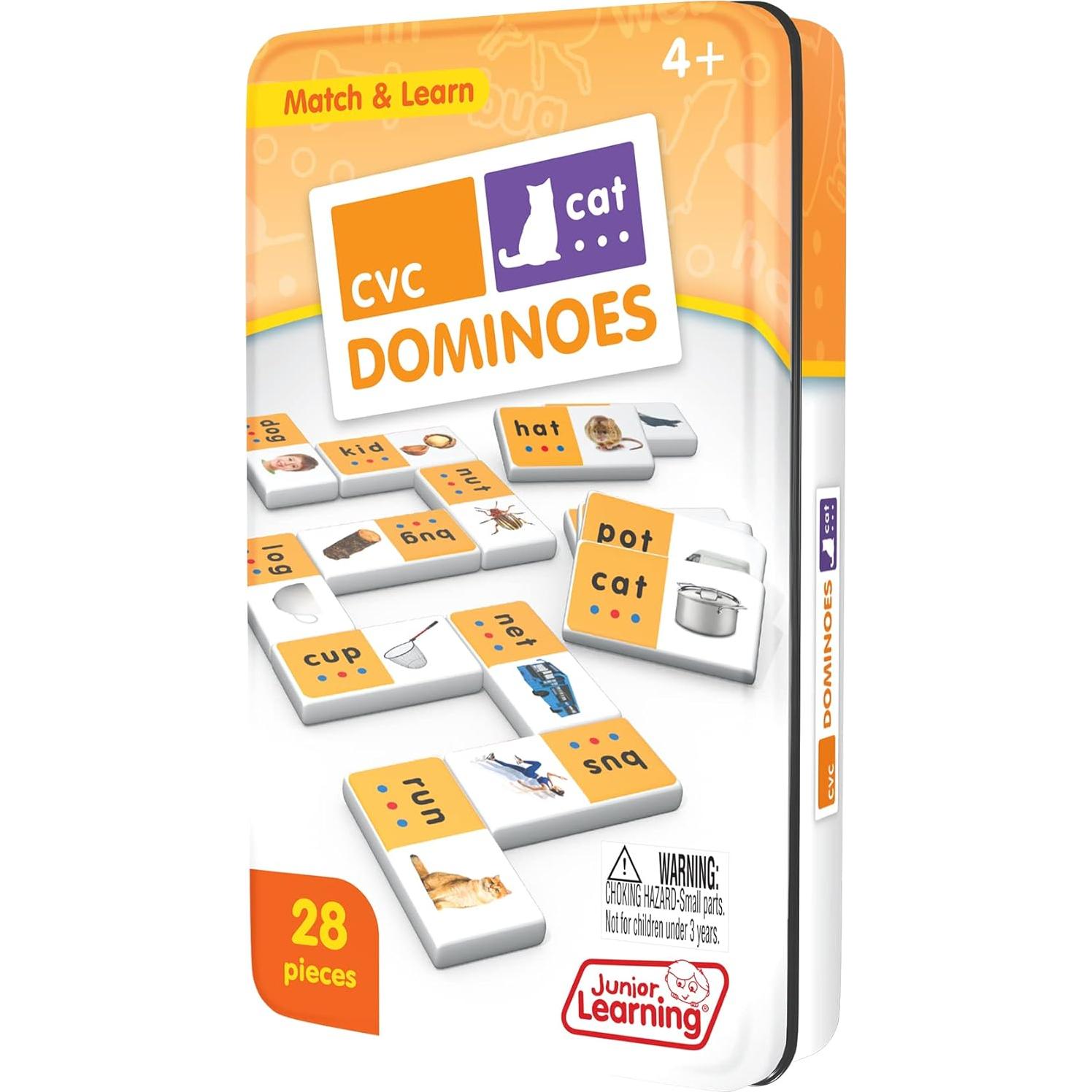 Dominó CVC Junior Learning - Set 28 Piezas para Niños