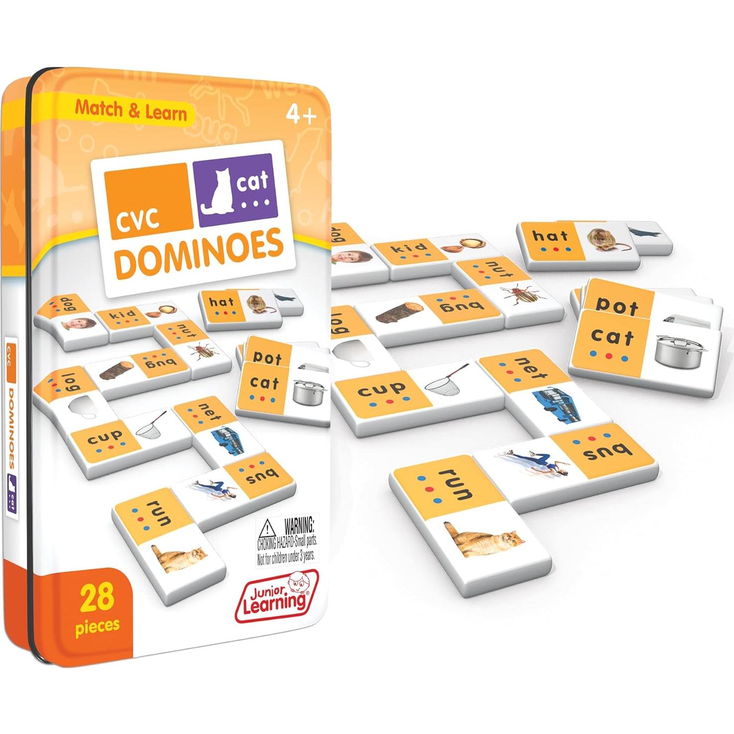 Dominó CVC Junior Learning - Set 28 Piezas para Niños