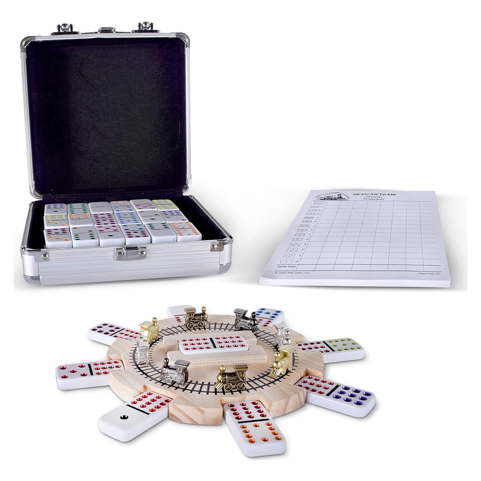 Juego de Dominó Tren Mexicano Doble 12 con Estuche Aluminio