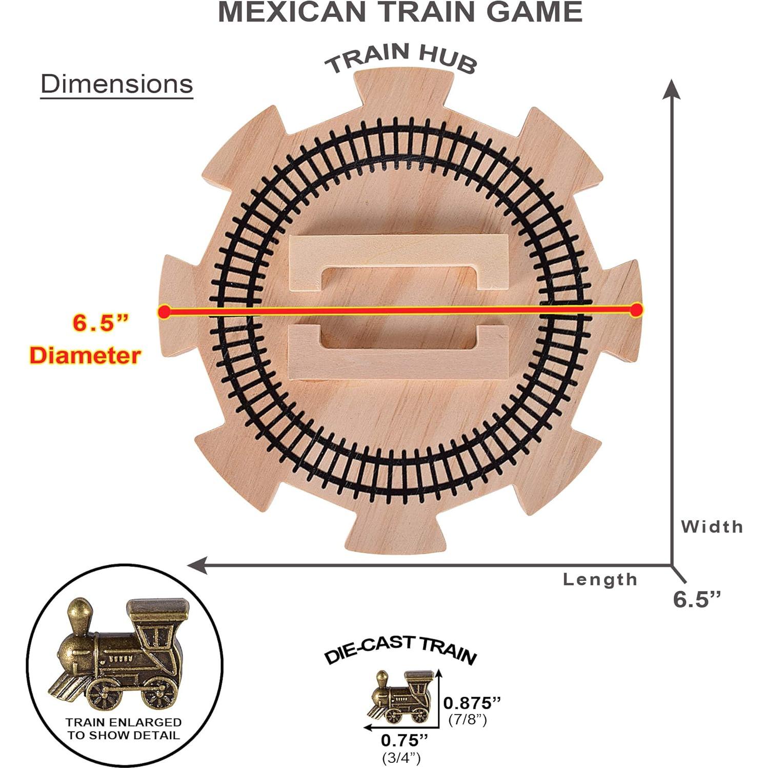 Juego de Dominó Tren Mexicano Doble 12 con Estuche Aluminio