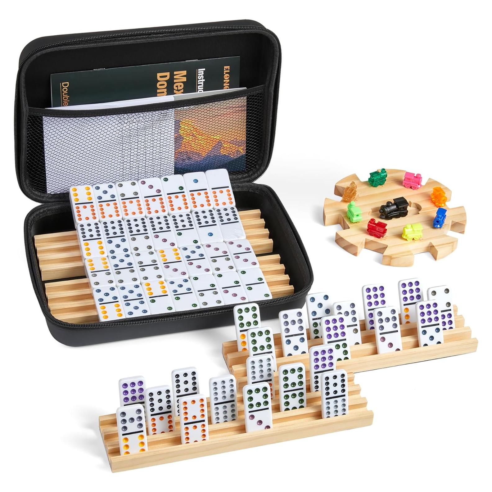 Juego de Dominó Mexicano Doble 12 ELONGDI con 91 Fichas