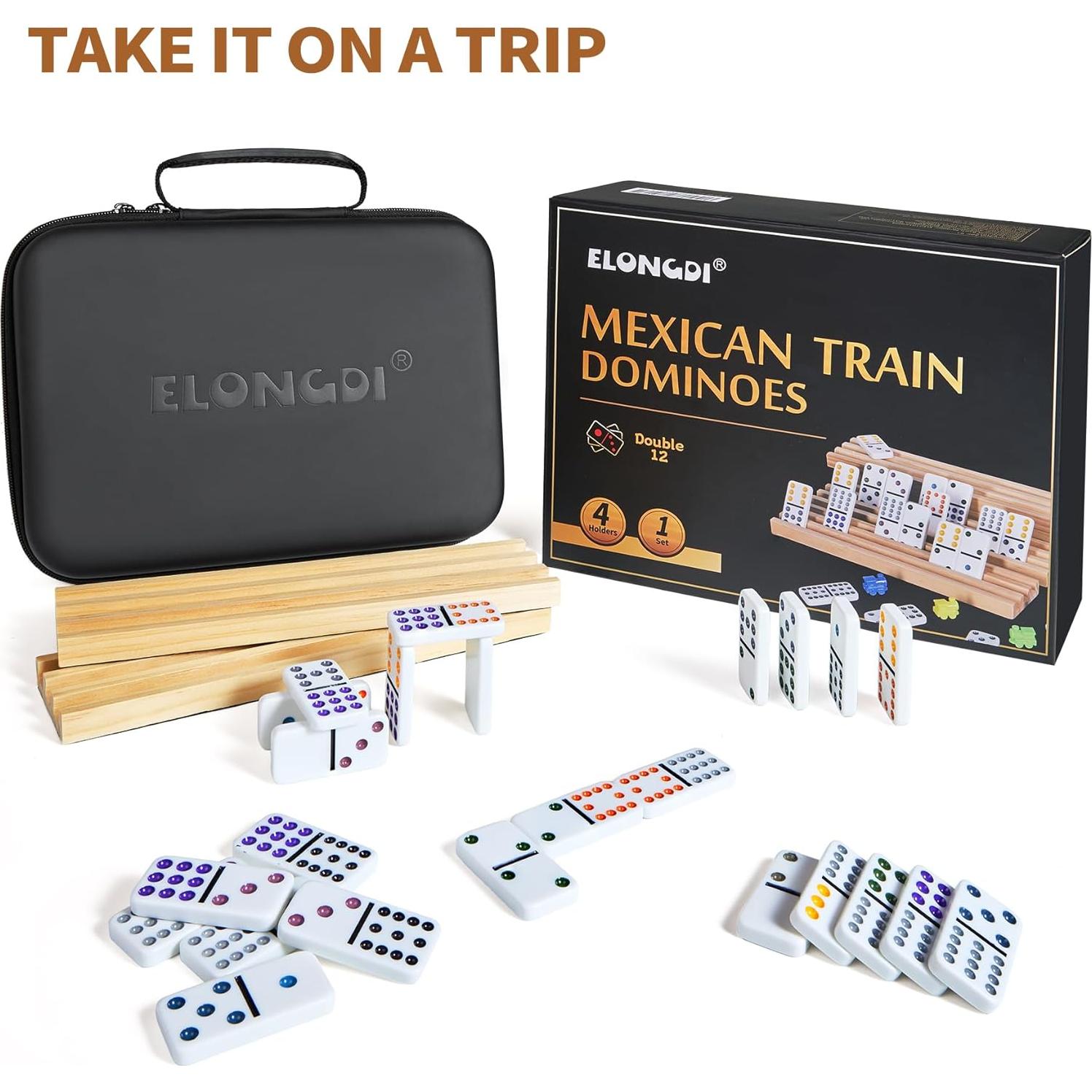 Juego de Dominó Mexicano Doble 12 ELONGDI con 91 Fichas