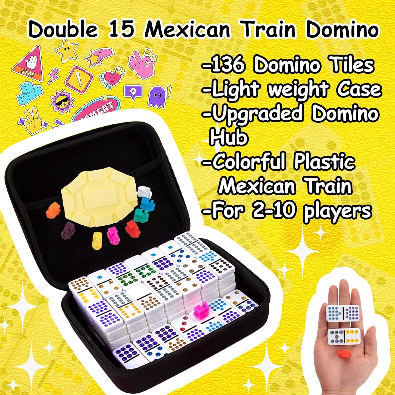 Dominó Mexicano Doreimi Doble 15 Set 136 Fichas con Estuche