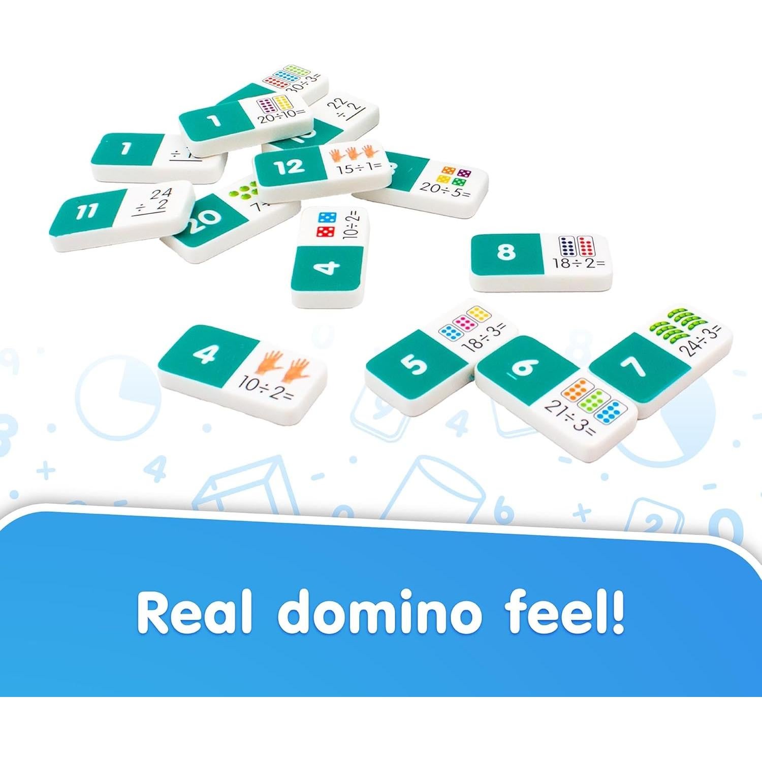 Dominó de División Junior Learning - Set 28 Piezas Educativo