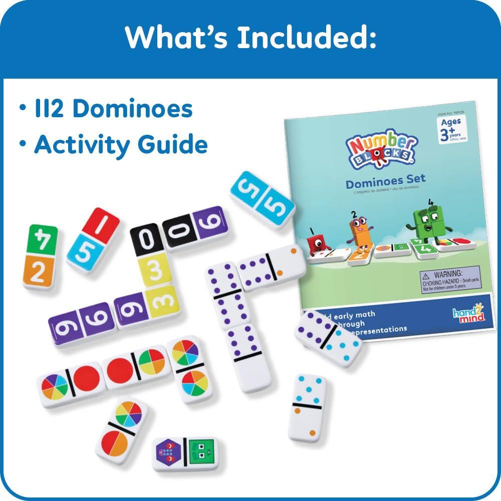 Juego de Dominó Numberblocks hand2mind - 112 Piezas Educativas