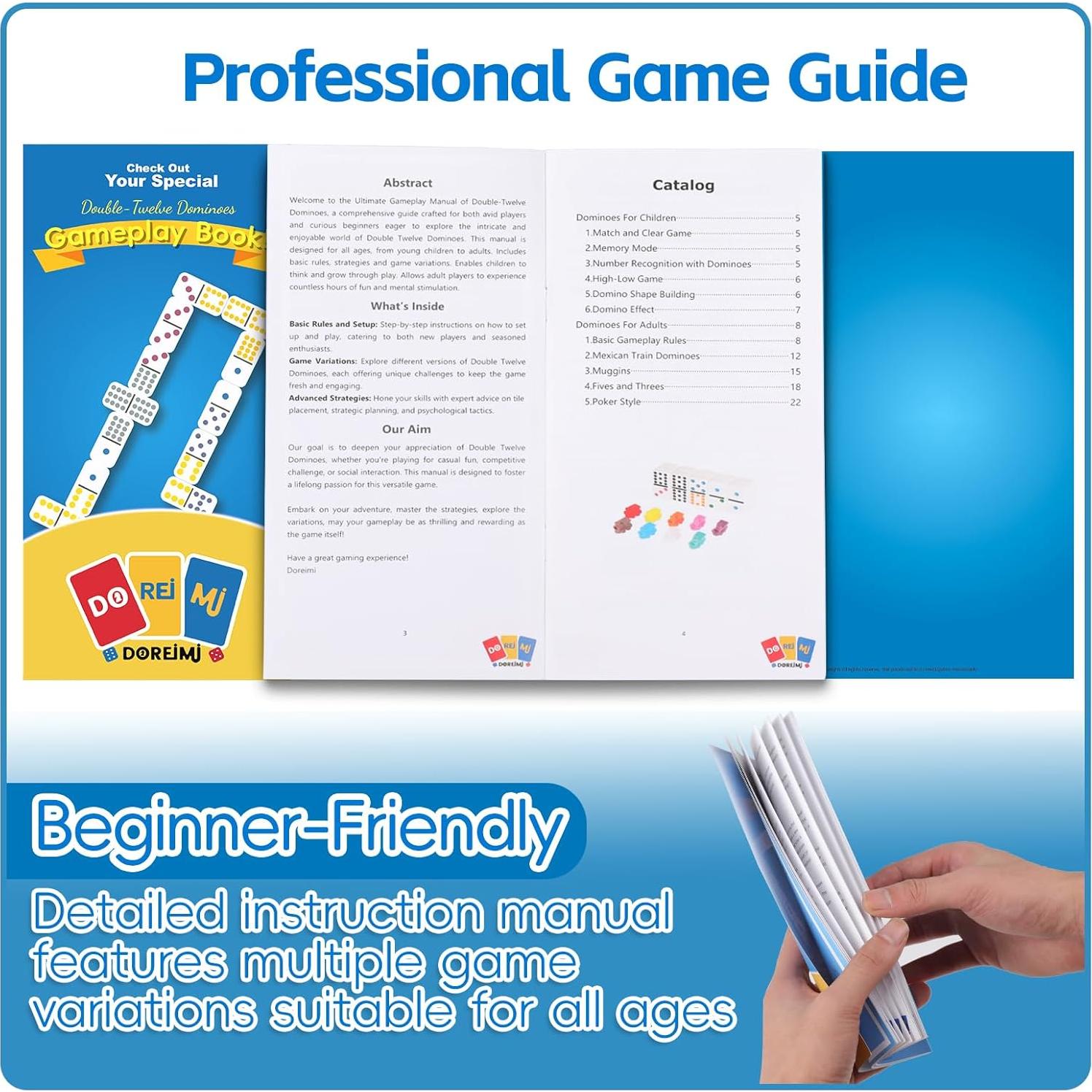 Juego de Dominó Mexicano Doreimi Doble 12 con 91 Fichas