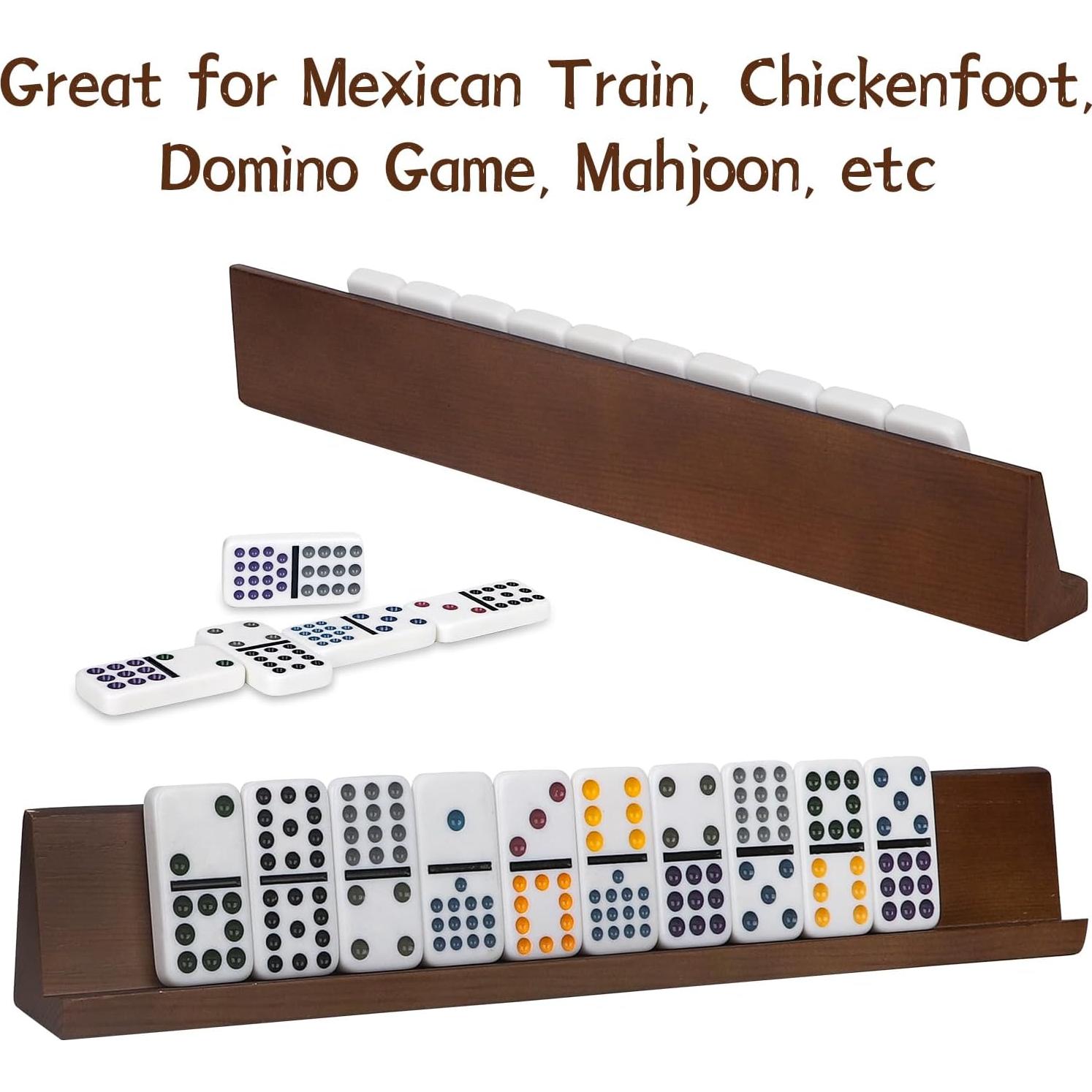 Soportes de Dominó 4 Packs Bucher&Rossini Madera Color Nuez