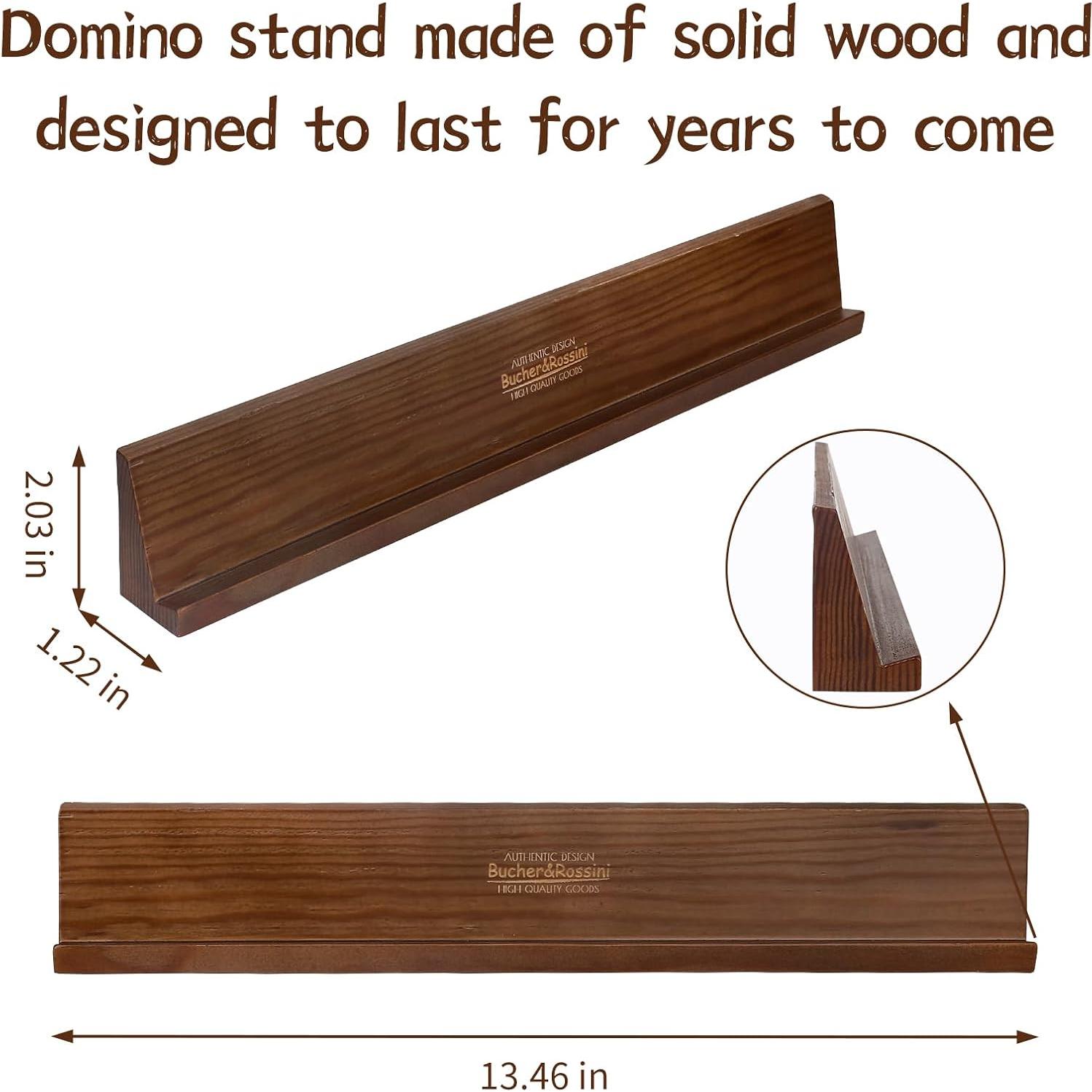 Soportes de Dominó 4 Packs Bucher&Rossini Madera Color Nuez