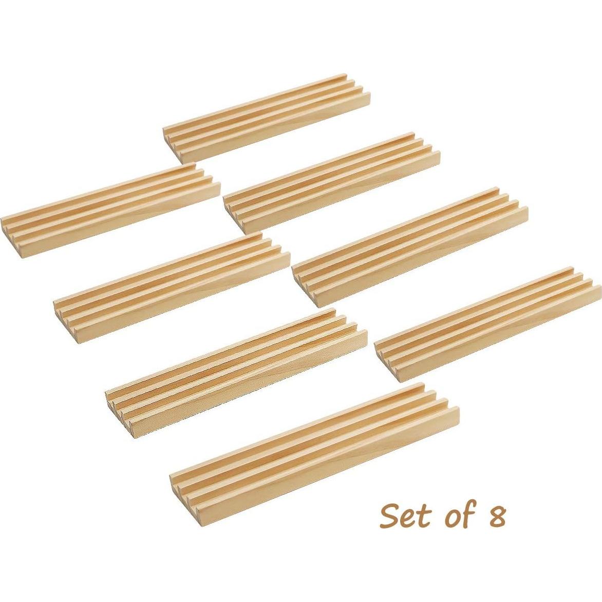 Set de 8 Bandejas de Dominó de Madera Exqline para Juegos