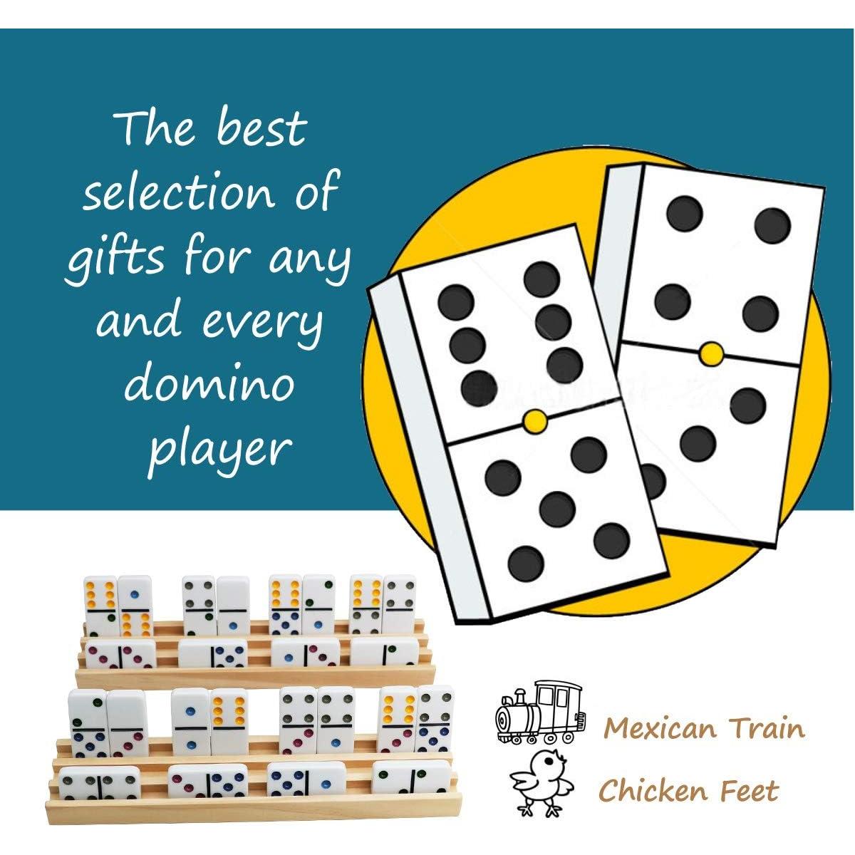 Set de 8 Bandejas de Dominó de Madera Exqline para Juegos