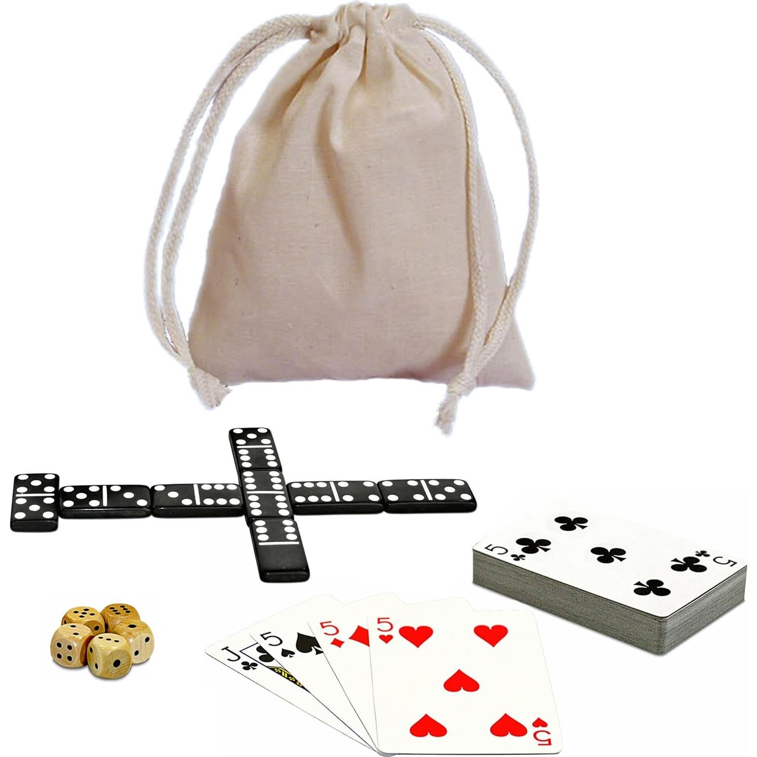 Conjunto de Juegos de Viaje 12-en-1 WE Games - Dominó y Dados