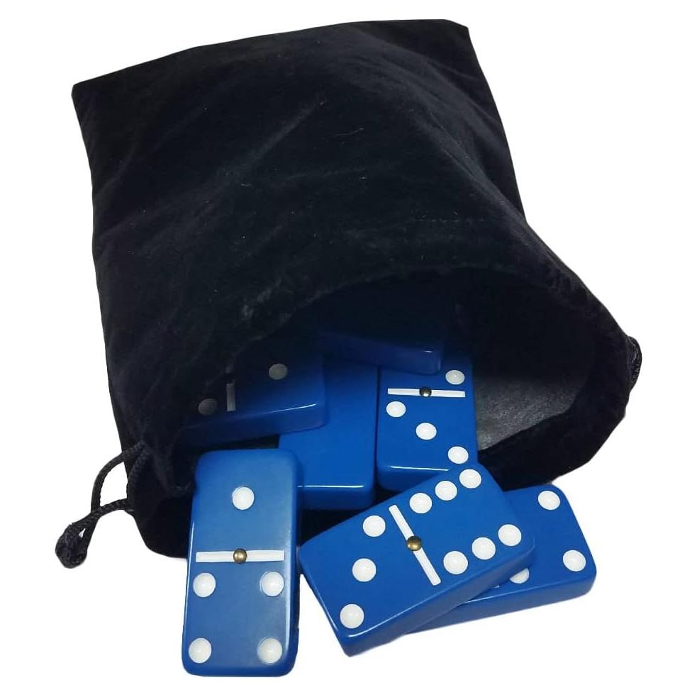 Juego de Damas Doble Seis Jumbo Azul con Spinners - Marion & Co.