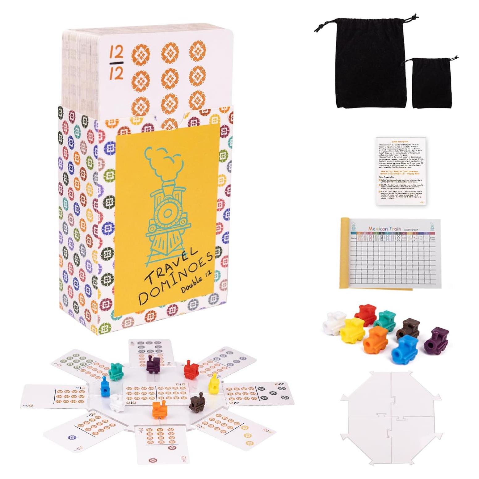 Juego de Dominó de Viaje Extguds, 105 Cartas, 2-10 Jugadores