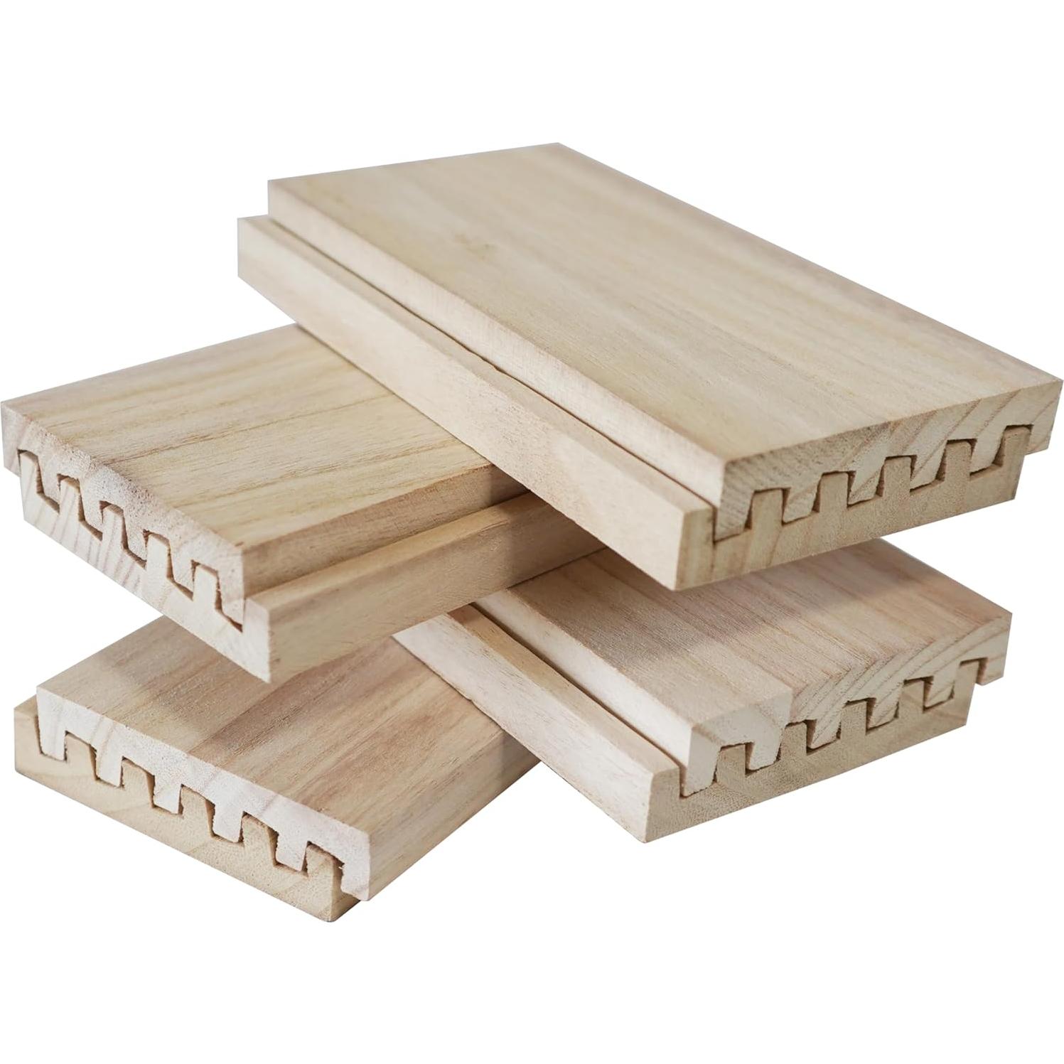 Juego de 8 Soportes de Dominó de Madera DNB - 5 Ranuras