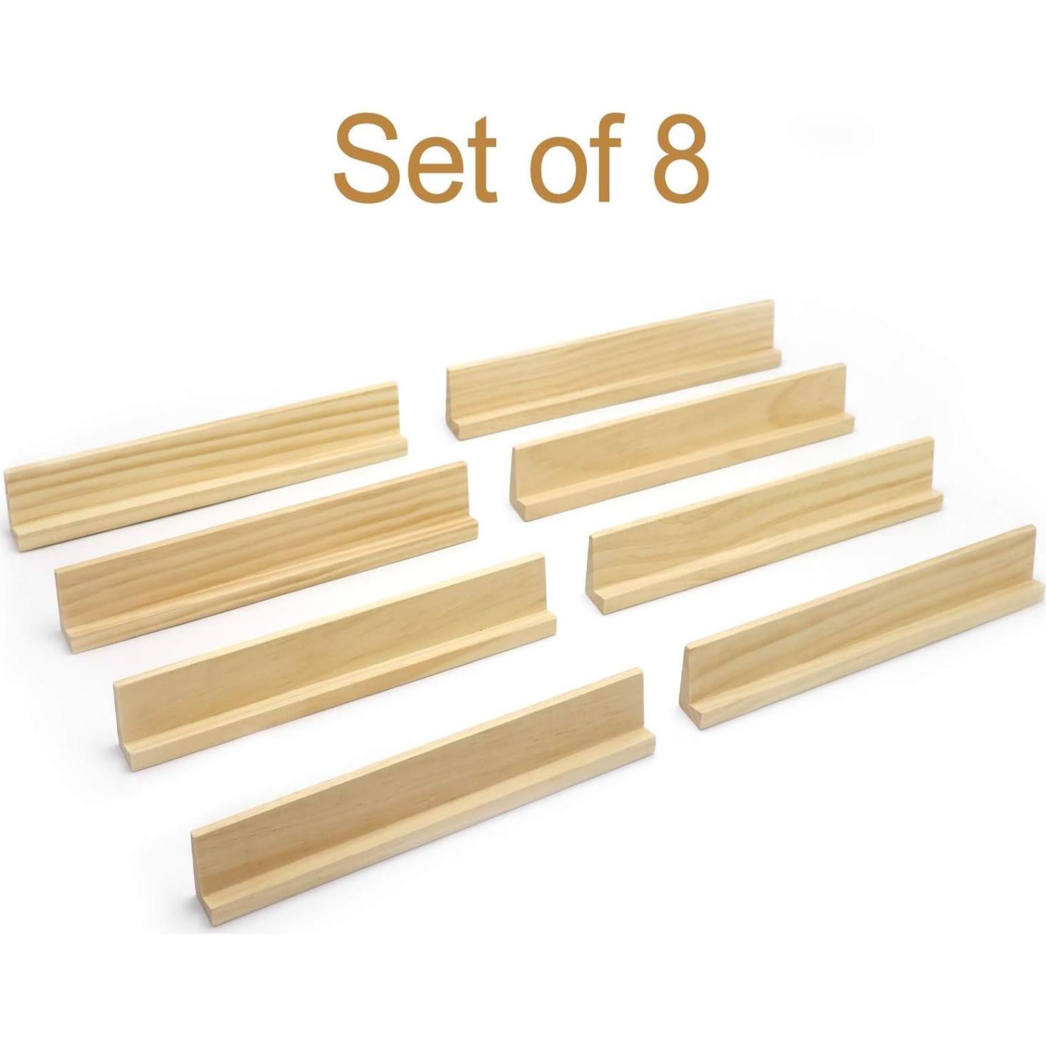 Juego de 8 Soportes de Dominó Plusvivo - Madera 35.4x5.1x3 cm