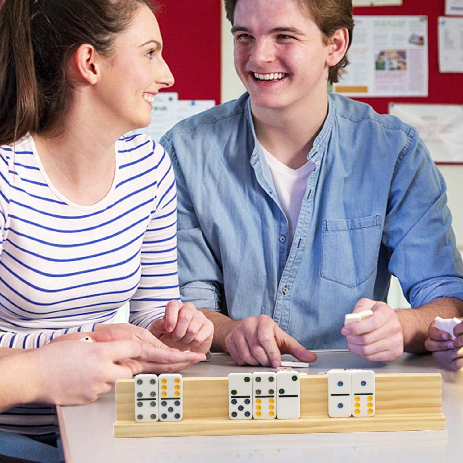 Juego de 8 Soportes de Dominó Plusvivo - Madera 35.4x5.1x3 cm