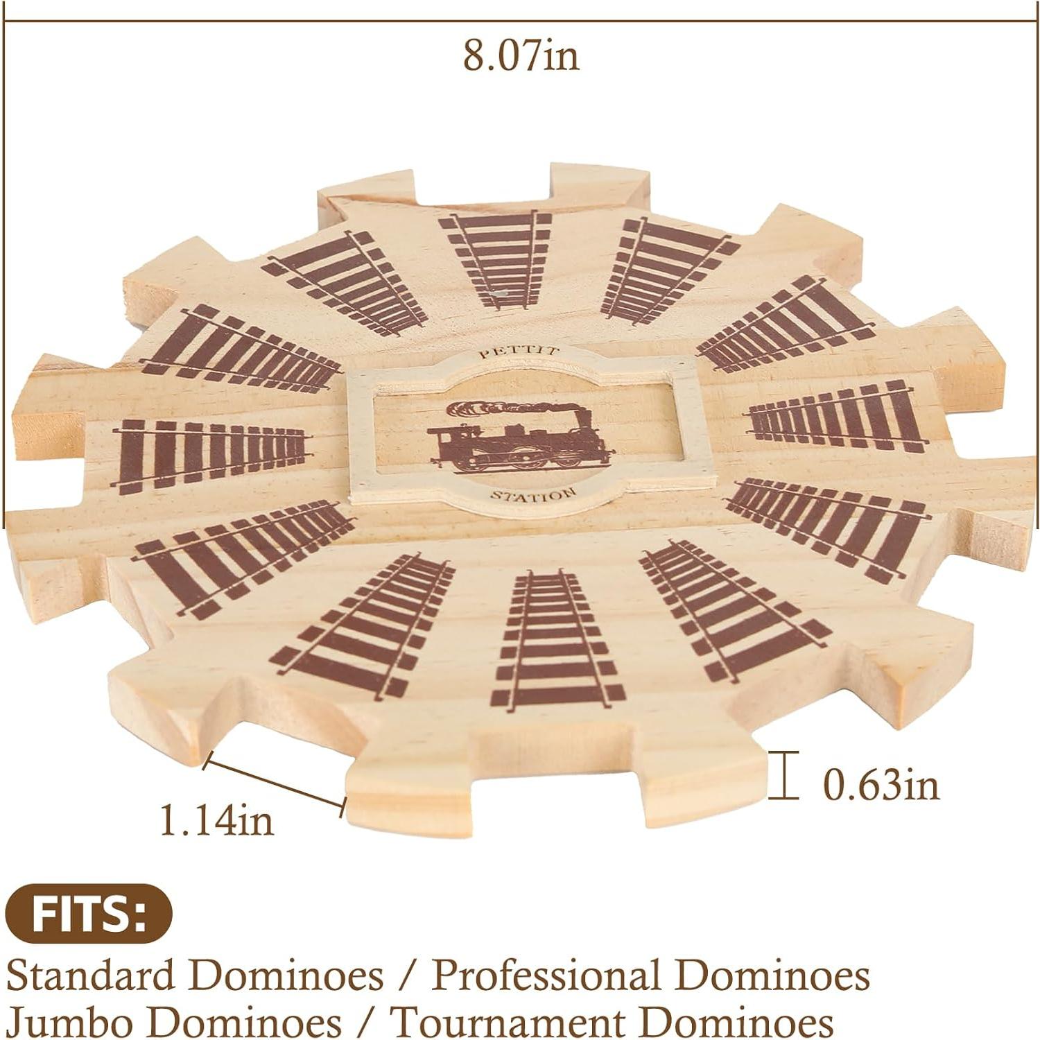 Círculo de Dominó Mexicano de Madera NVAAV 20.5cm para 12 Jugadores