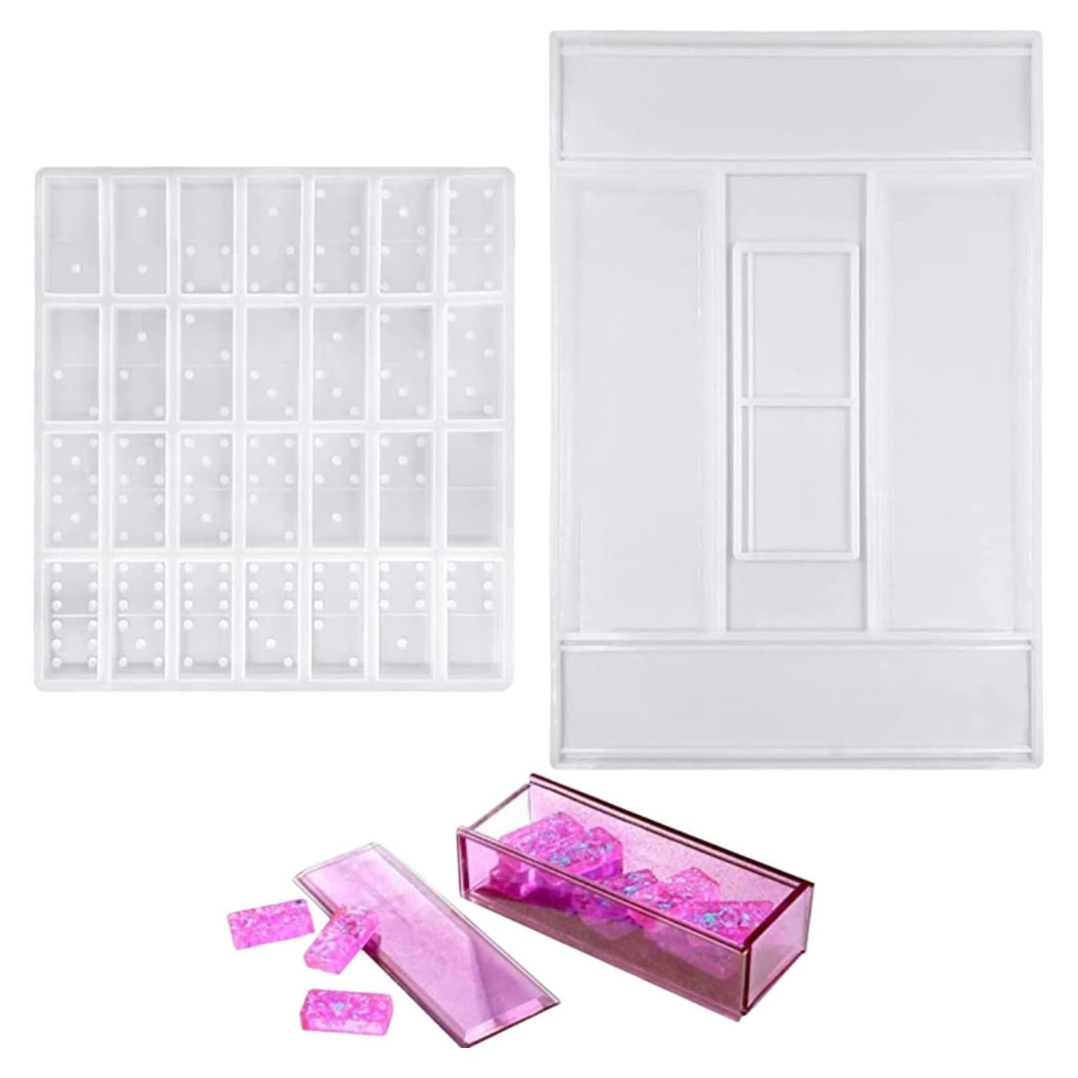Kit de Moldes de Resina Accfore para Dominó y Caja DIY