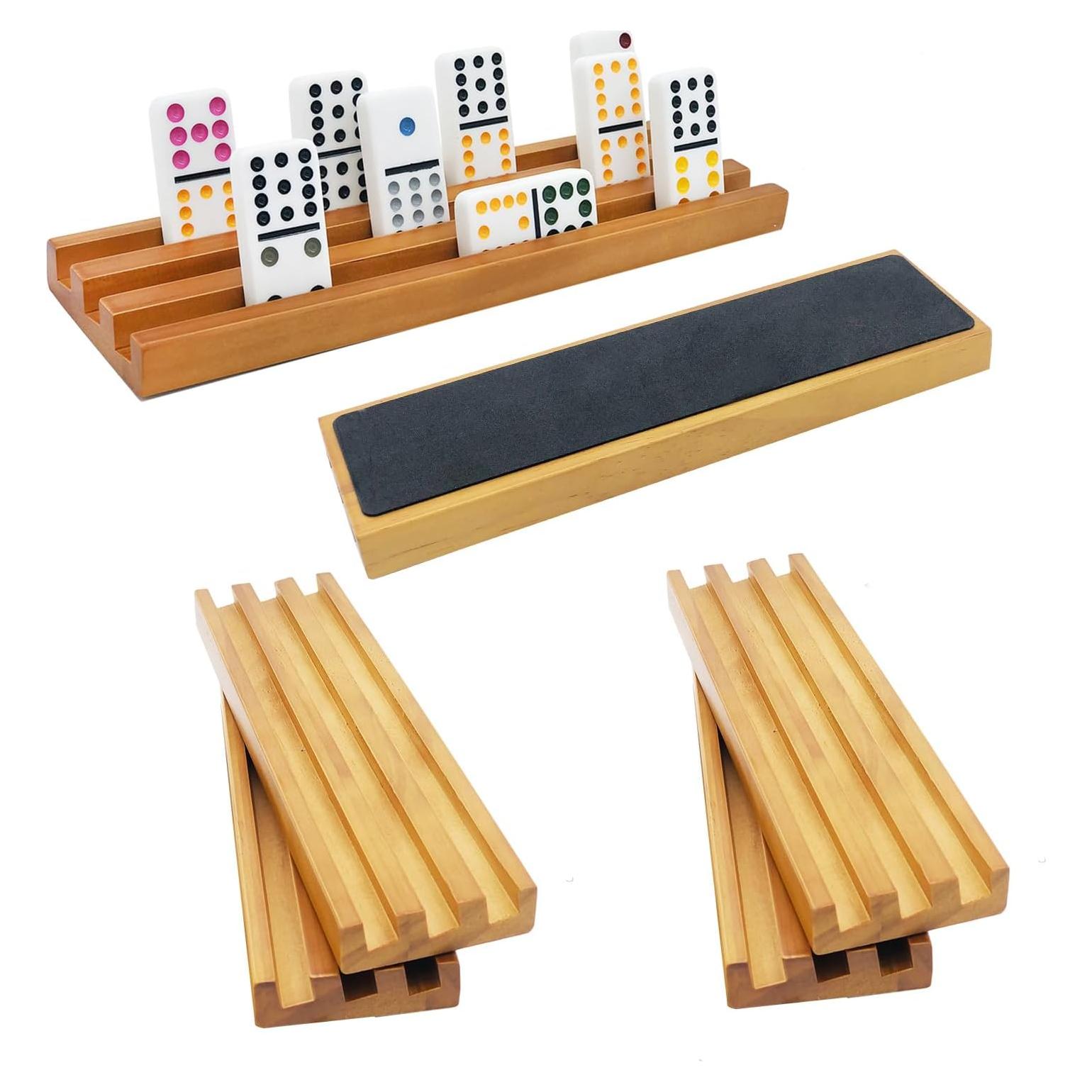 Juego de 6 Soportes de Dominó de Madera ESSAJOY 25.4x7.1 cm