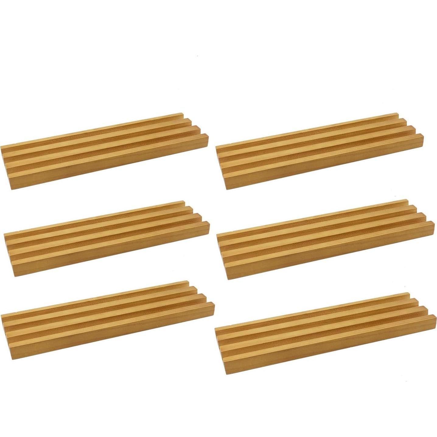 Juego de 6 Soportes de Dominó de Madera ESSAJOY 25.4x7.1 cm