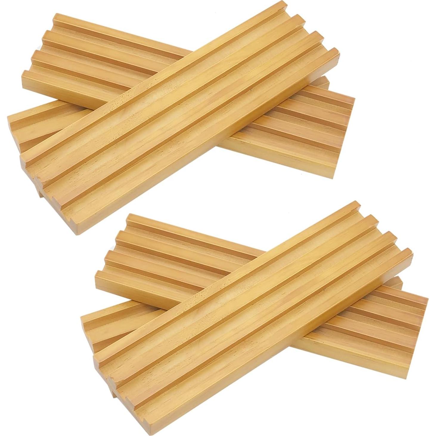 Juego de 6 Soportes de Dominó de Madera ESSAJOY 25.4x7.1 cm