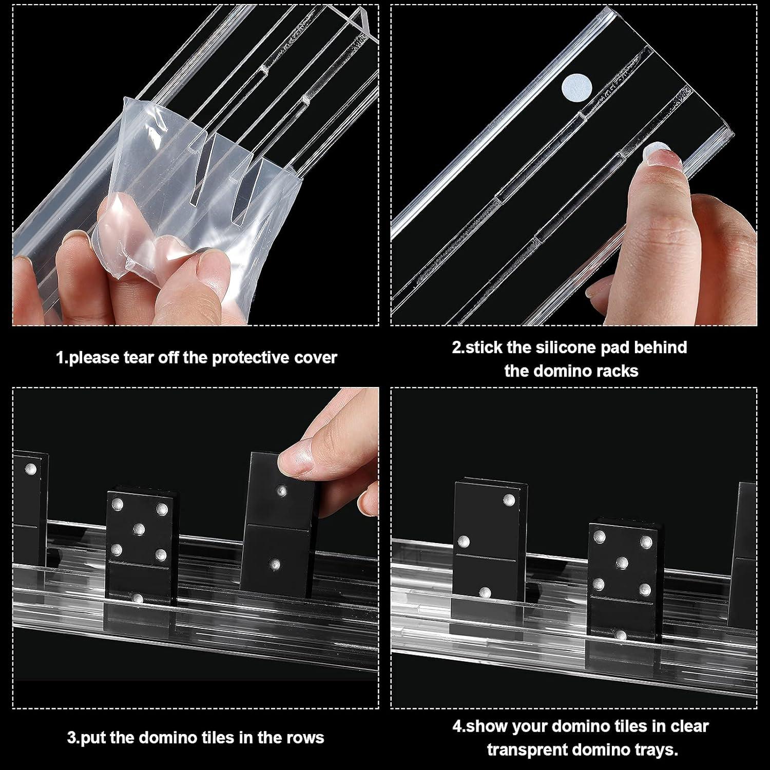 Soportes Acrílicos para Dominó Skylety - 8 Piezas 25.4x6.1 cm