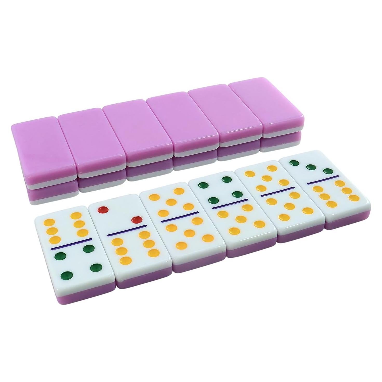 Juego de Dominó Doble 6 IDTQ-DPL-28 con 28 Fichas y Dados