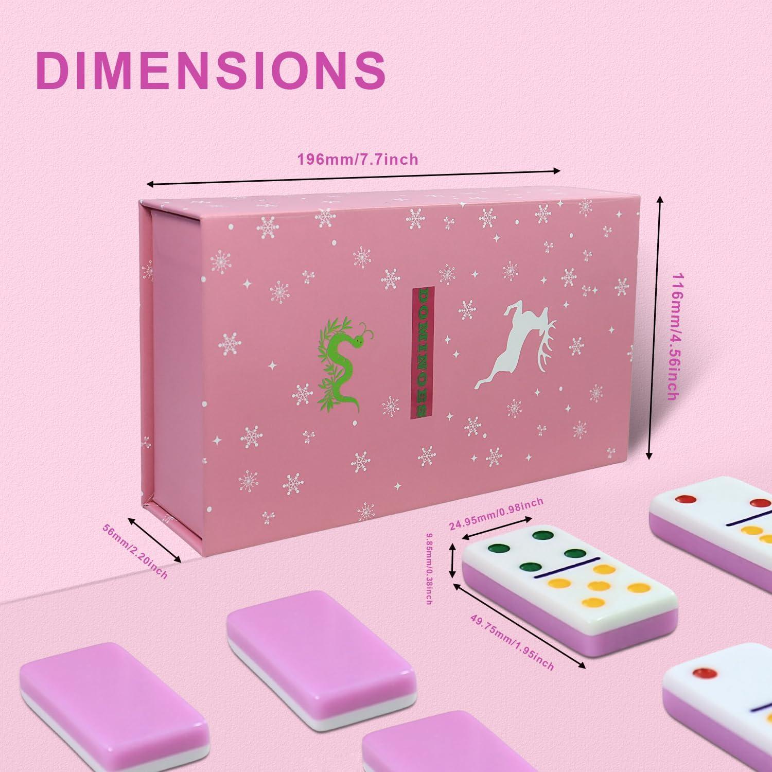 Juego de Dominó Doble 6 IDTQ-DPL-28 con 28 Fichas y Dados