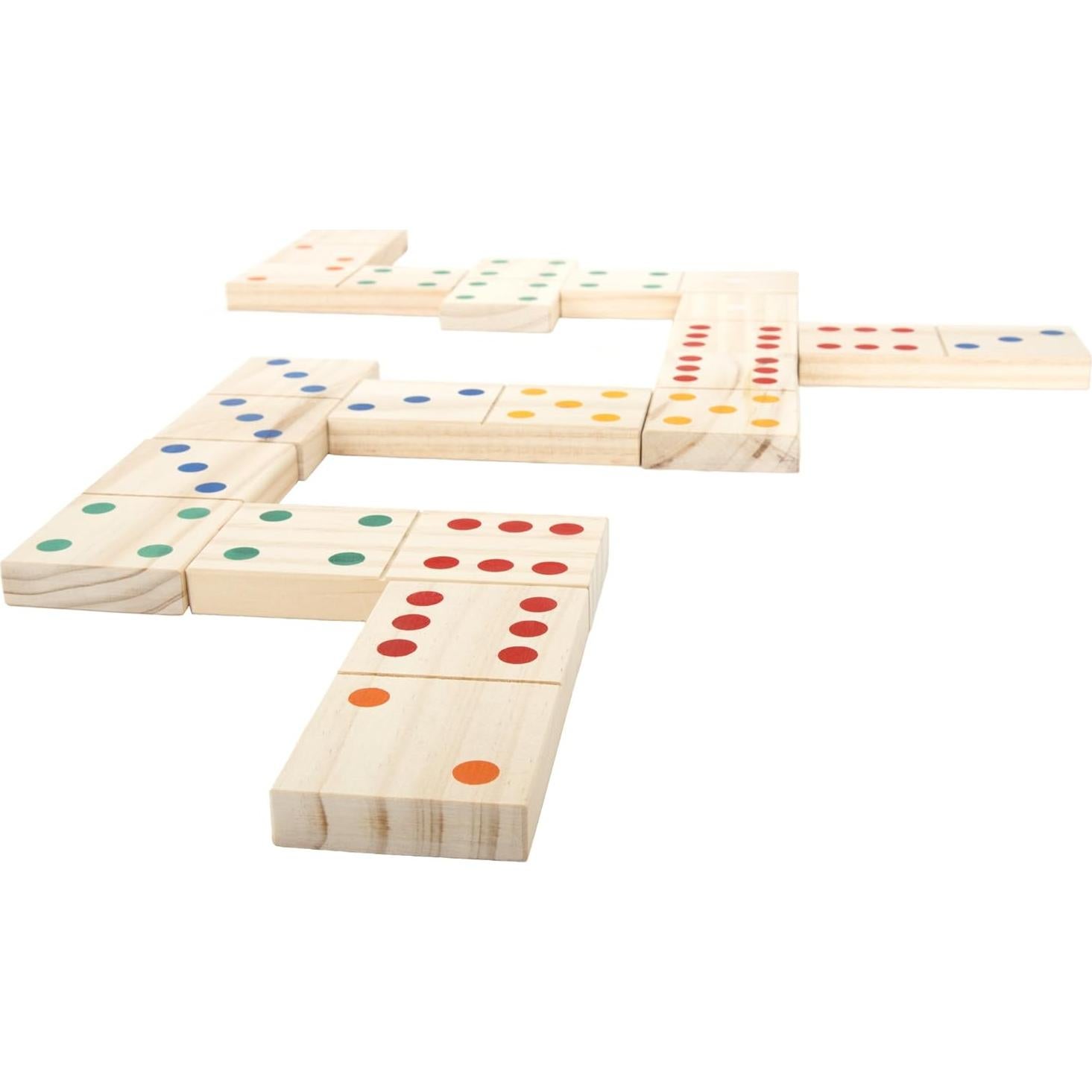 Juego de Dominó Gigante Hey! Juega! - 28 Piezas de Madera