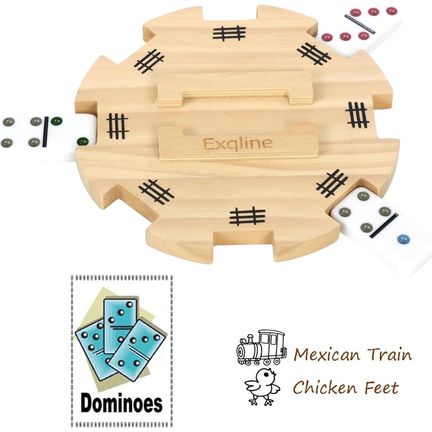 Eje de Madera Exqline para Dominó de Tren Mexicano 16.5 cm