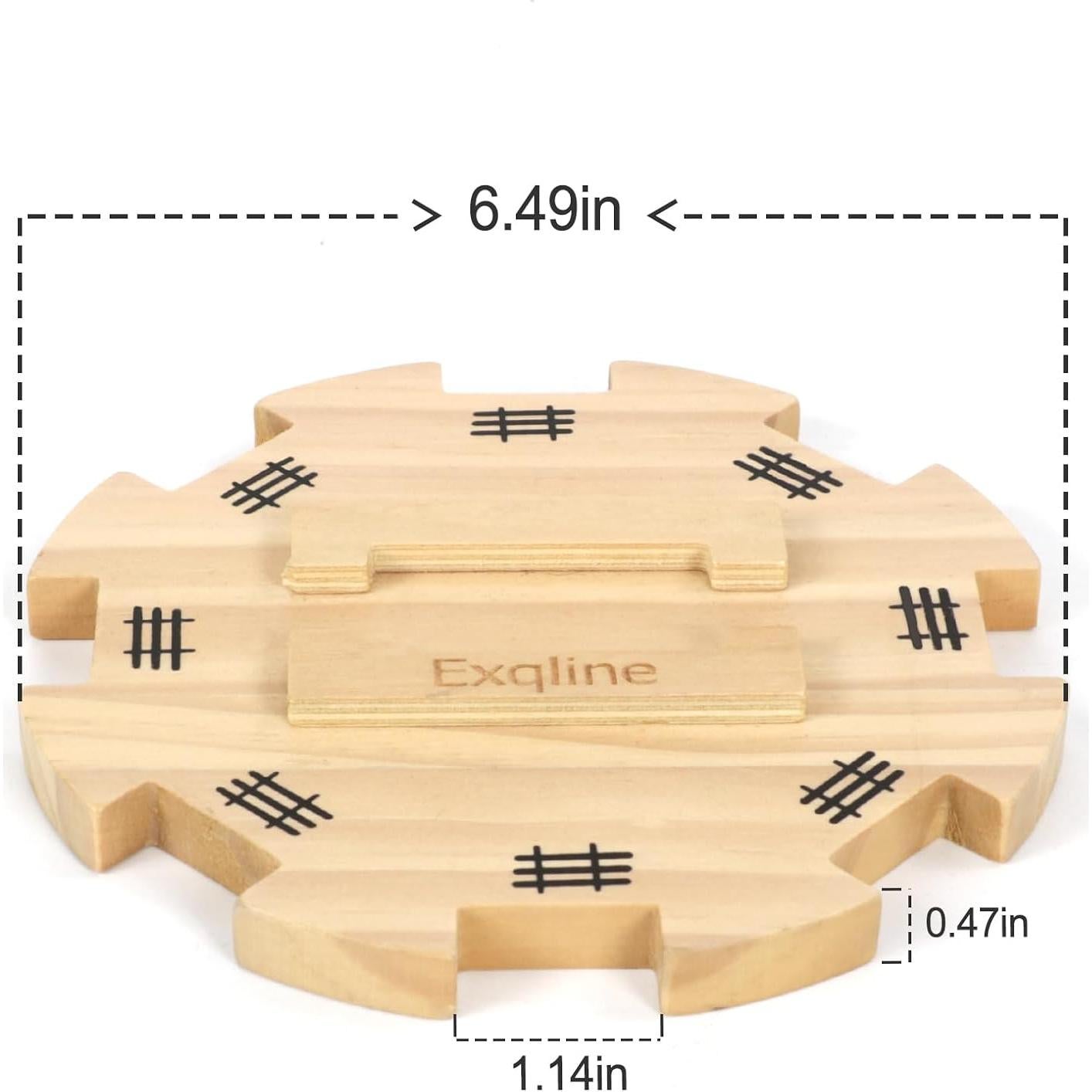 Eje de Madera Exqline para Dominó de Tren Mexicano 16.5 cm